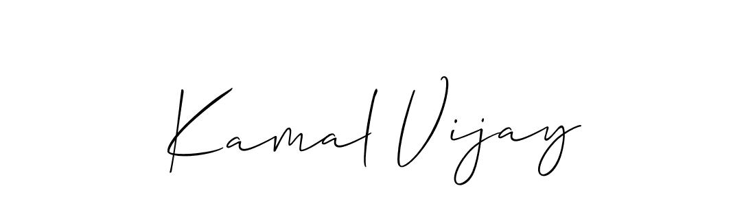 How to make Kamal Vijay name signature. Use Allison_Script style for creating short signs online. This is the latest handwritten sign. Kamal Vijay signature style 2 images and pictures png