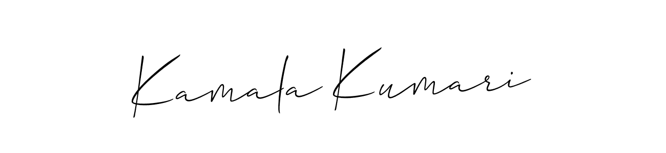 Also You can easily find your signature by using the search form. We will create Kamala Kumari name handwritten signature images for you free of cost using Allison_Script sign style. Kamala Kumari signature style 2 images and pictures png