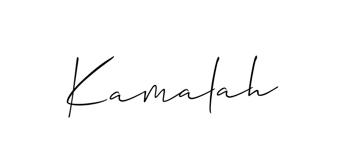 Make a beautiful signature design for name Kamalah. With this signature (Allison_Script) style, you can create a handwritten signature for free. Kamalah signature style 2 images and pictures png