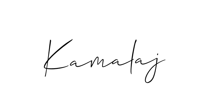 if you are searching for the best signature style for your name Kamalaj. so please give up your signature search. here we have designed multiple signature styles  using Allison_Script. Kamalaj signature style 2 images and pictures png
