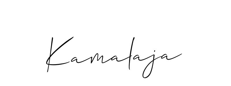 Make a beautiful signature design for name Kamalaja. With this signature (Allison_Script) style, you can create a handwritten signature for free. Kamalaja signature style 2 images and pictures png