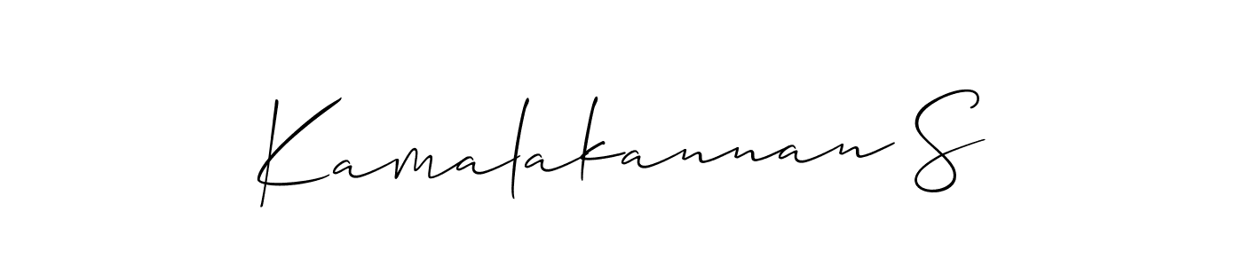 Design your own signature with our free online signature maker. With this signature software, you can create a handwritten (Allison_Script) signature for name Kamalakannan S. Kamalakannan S signature style 2 images and pictures png