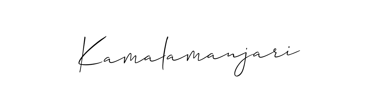 How to make Kamalamanjari name signature. Use Allison_Script style for creating short signs online. This is the latest handwritten sign. Kamalamanjari signature style 2 images and pictures png