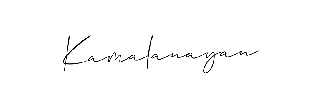 Make a beautiful signature design for name Kamalanayan. With this signature (Allison_Script) style, you can create a handwritten signature for free. Kamalanayan signature style 2 images and pictures png