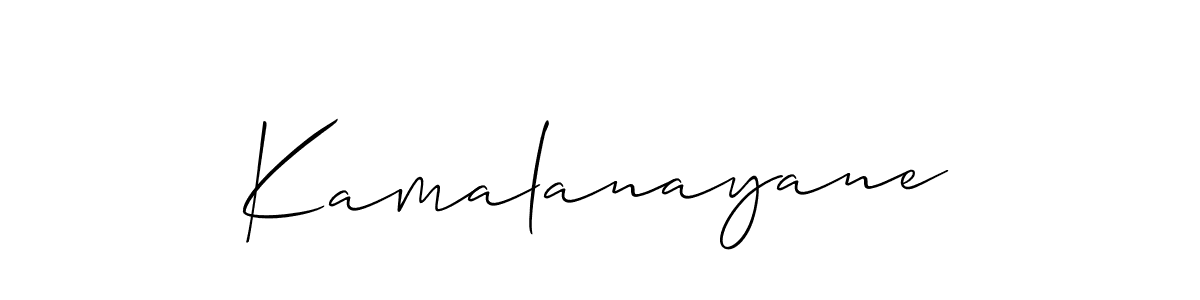 How to make Kamalanayane name signature. Use Allison_Script style for creating short signs online. This is the latest handwritten sign. Kamalanayane signature style 2 images and pictures png