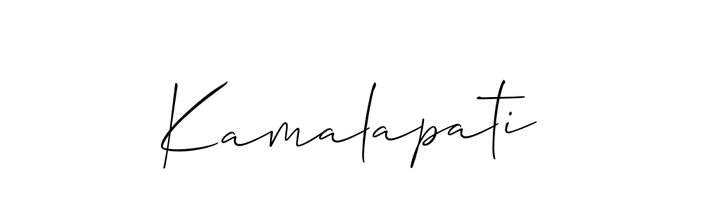 Create a beautiful signature design for name Kamalapati. With this signature (Allison_Script) fonts, you can make a handwritten signature for free. Kamalapati signature style 2 images and pictures png