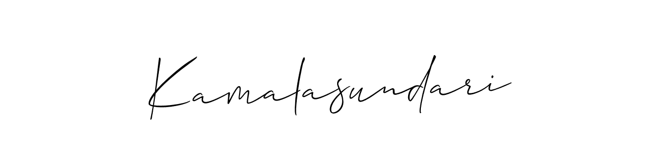 Use a signature maker to create a handwritten signature online. With this signature software, you can design (Allison_Script) your own signature for name Kamalasundari. Kamalasundari signature style 2 images and pictures png