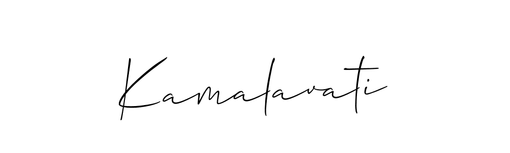 Design your own signature with our free online signature maker. With this signature software, you can create a handwritten (Allison_Script) signature for name Kamalavati. Kamalavati signature style 2 images and pictures png
