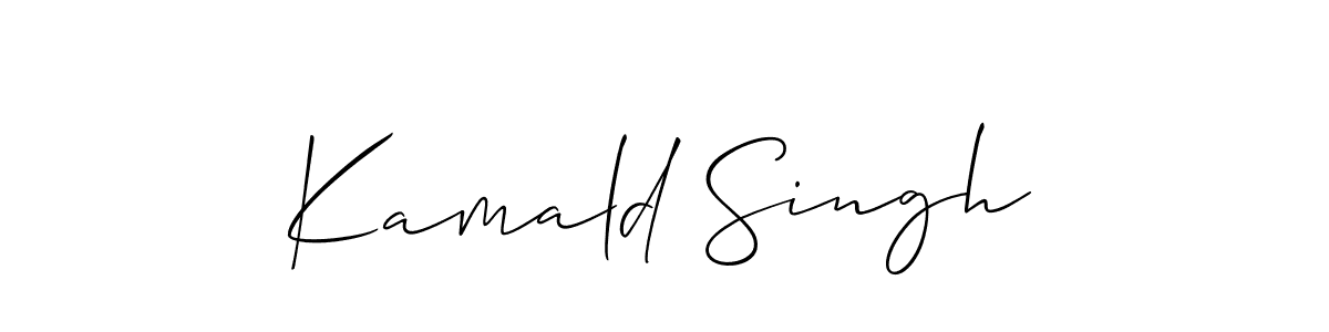 How to Draw Kamald Singh signature style? Allison_Script is a latest design signature styles for name Kamald Singh. Kamald Singh signature style 2 images and pictures png