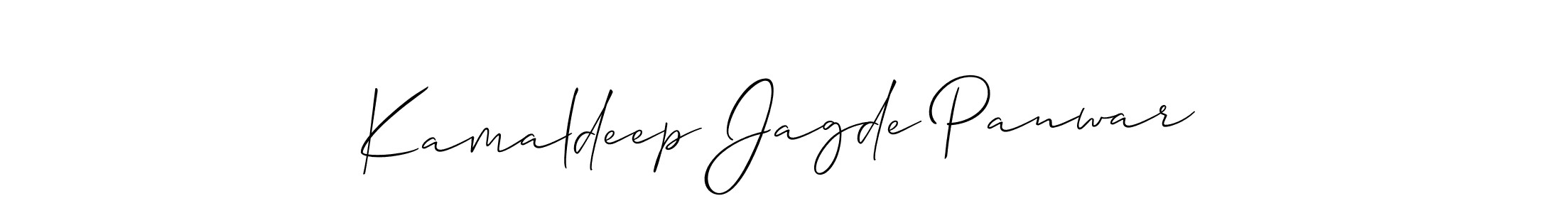 Use a signature maker to create a handwritten signature online. With this signature software, you can design (Allison_Script) your own signature for name Kamaldeep Jagde Panwar. Kamaldeep Jagde Panwar signature style 2 images and pictures png