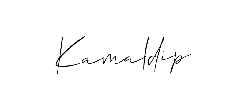 Allison_Script is a professional signature style that is perfect for those who want to add a touch of class to their signature. It is also a great choice for those who want to make their signature more unique. Get Kamaldip name to fancy signature for free. Kamaldip signature style 2 images and pictures png