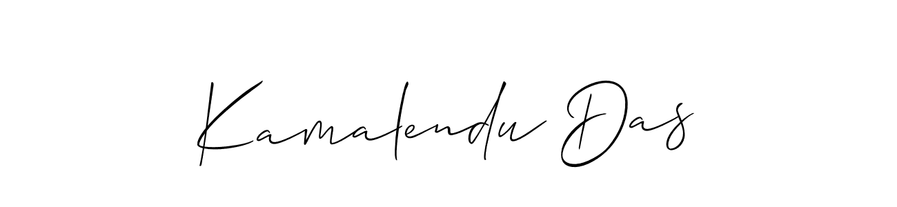 Use a signature maker to create a handwritten signature online. With this signature software, you can design (Allison_Script) your own signature for name Kamalendu Das. Kamalendu Das signature style 2 images and pictures png