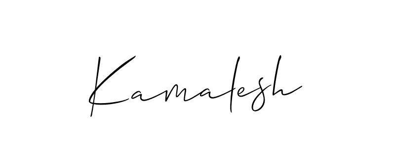 The best way (Allison_Script) to make a short signature is to pick only two or three words in your name. The name Kamalesh include a total of six letters. For converting this name. Kamalesh signature style 2 images and pictures png