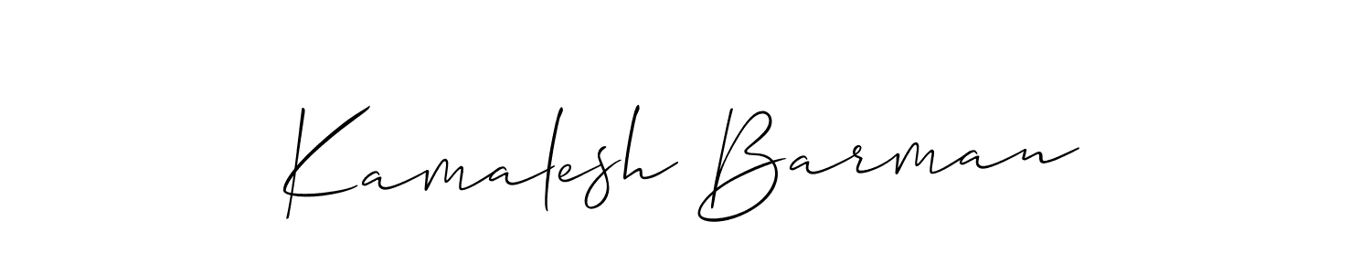 Also You can easily find your signature by using the search form. We will create Kamalesh Barman name handwritten signature images for you free of cost using Allison_Script sign style. Kamalesh Barman signature style 2 images and pictures png