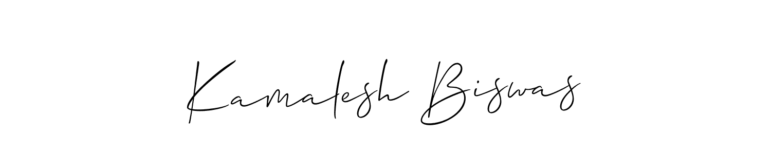 It looks lik you need a new signature style for name Kamalesh Biswas. Design unique handwritten (Allison_Script) signature with our free signature maker in just a few clicks. Kamalesh Biswas signature style 2 images and pictures png