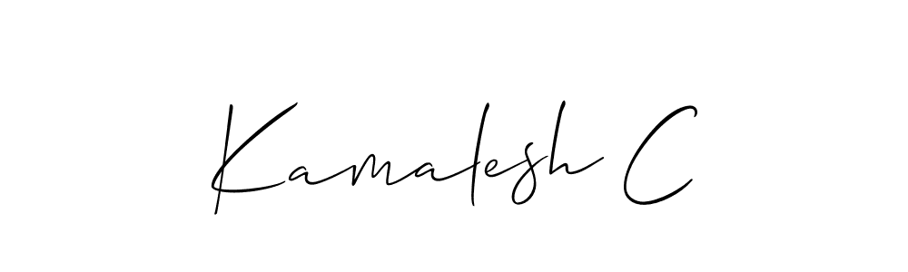 Create a beautiful signature design for name Kamalesh C. With this signature (Allison_Script) fonts, you can make a handwritten signature for free. Kamalesh C signature style 2 images and pictures png