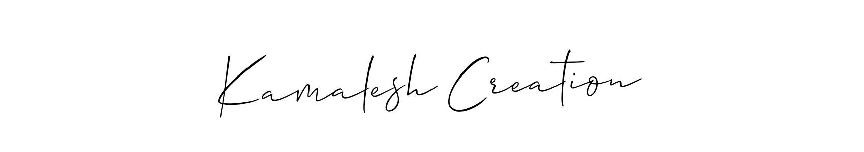 It looks lik you need a new signature style for name Kamalesh Creation. Design unique handwritten (Allison_Script) signature with our free signature maker in just a few clicks. Kamalesh Creation signature style 2 images and pictures png