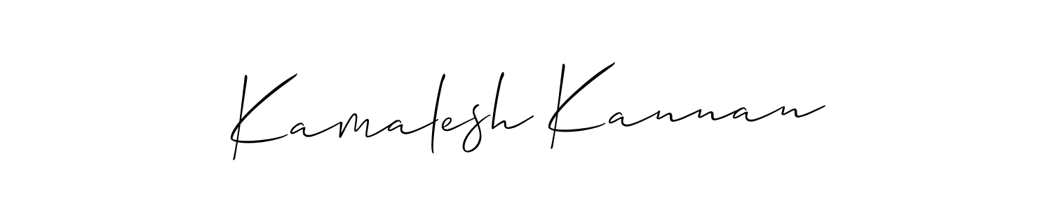 You should practise on your own different ways (Allison_Script) to write your name (Kamalesh Kannan) in signature. don't let someone else do it for you. Kamalesh Kannan signature style 2 images and pictures png