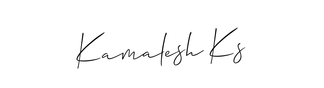 How to Draw Kamalesh Ks signature style? Allison_Script is a latest design signature styles for name Kamalesh Ks. Kamalesh Ks signature style 2 images and pictures png