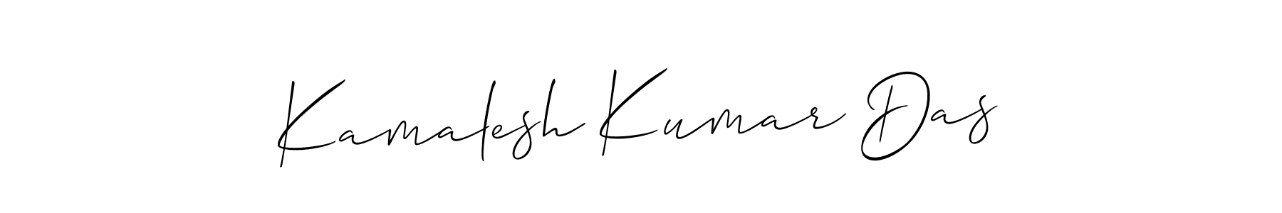 You should practise on your own different ways (Allison_Script) to write your name (Kamalesh Kumar Das) in signature. don't let someone else do it for you. Kamalesh Kumar Das signature style 2 images and pictures png