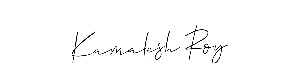 Also You can easily find your signature by using the search form. We will create Kamalesh Roy name handwritten signature images for you free of cost using Allison_Script sign style. Kamalesh Roy signature style 2 images and pictures png
