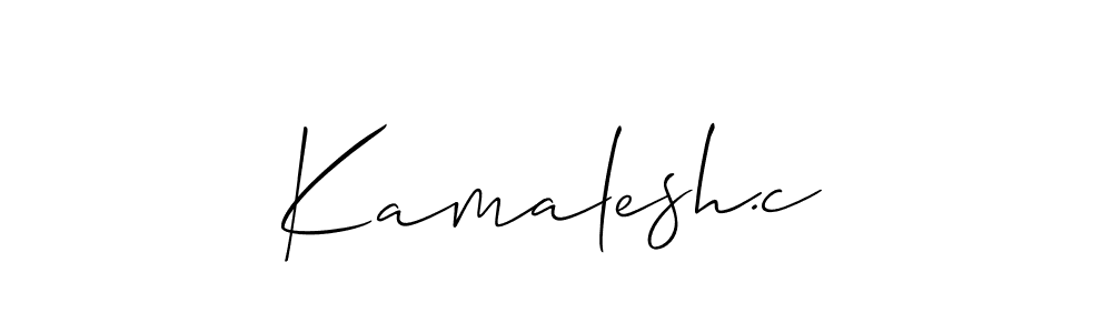 Also we have Kamalesh.c name is the best signature style. Create professional handwritten signature collection using Allison_Script autograph style. Kamalesh.c signature style 2 images and pictures png