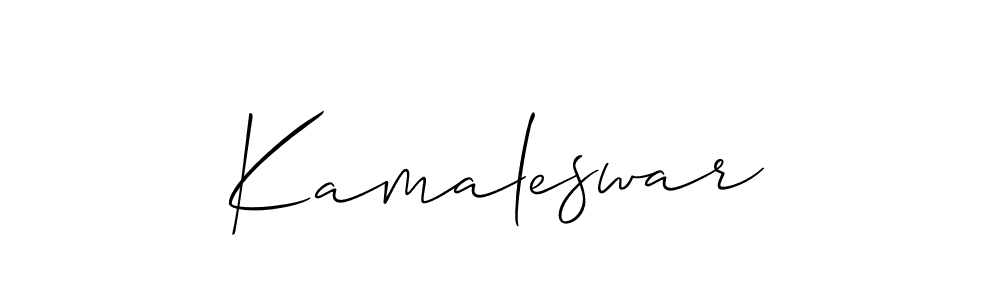 Design your own signature with our free online signature maker. With this signature software, you can create a handwritten (Allison_Script) signature for name Kamaleswar. Kamaleswar signature style 2 images and pictures png