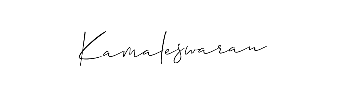 Use a signature maker to create a handwritten signature online. With this signature software, you can design (Allison_Script) your own signature for name Kamaleswaran. Kamaleswaran signature style 2 images and pictures png