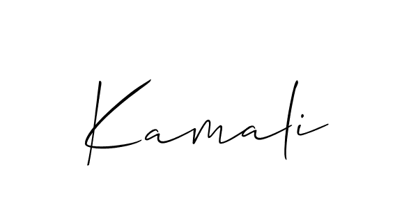 The best way (Allison_Script) to make a short signature is to pick only two or three words in your name. The name Kamali include a total of six letters. For converting this name. Kamali signature style 2 images and pictures png