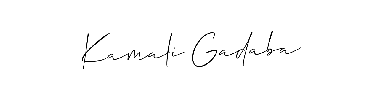 Design your own signature with our free online signature maker. With this signature software, you can create a handwritten (Allison_Script) signature for name Kamali Gadaba. Kamali Gadaba signature style 2 images and pictures png