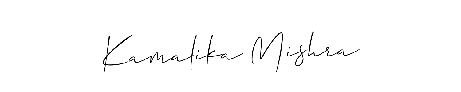 How to Draw Kamalika Mishra signature style? Allison_Script is a latest design signature styles for name Kamalika Mishra. Kamalika Mishra signature style 2 images and pictures png