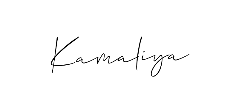 Make a short Kamaliya signature style. Manage your documents anywhere anytime using Allison_Script. Create and add eSignatures, submit forms, share and send files easily. Kamaliya signature style 2 images and pictures png