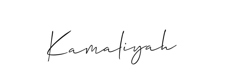 Create a beautiful signature design for name Kamaliyah. With this signature (Allison_Script) fonts, you can make a handwritten signature for free. Kamaliyah signature style 2 images and pictures png