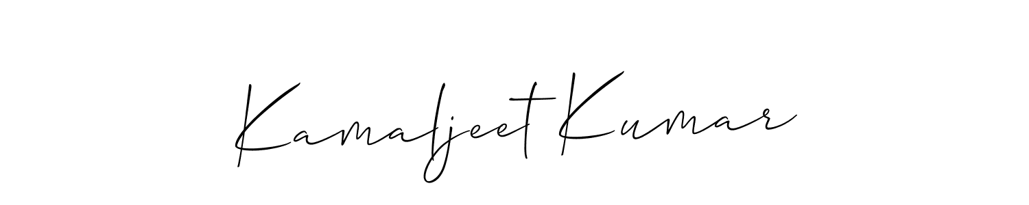 This is the best signature style for the Kamaljeet Kumar name. Also you like these signature font (Allison_Script). Mix name signature. Kamaljeet Kumar signature style 2 images and pictures png