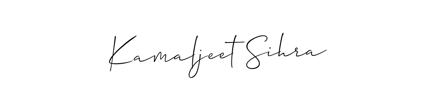 if you are searching for the best signature style for your name Kamaljeet Sihra. so please give up your signature search. here we have designed multiple signature styles  using Allison_Script. Kamaljeet Sihra signature style 2 images and pictures png