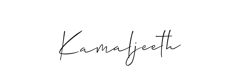 Design your own signature with our free online signature maker. With this signature software, you can create a handwritten (Allison_Script) signature for name Kamaljeeth. Kamaljeeth signature style 2 images and pictures png