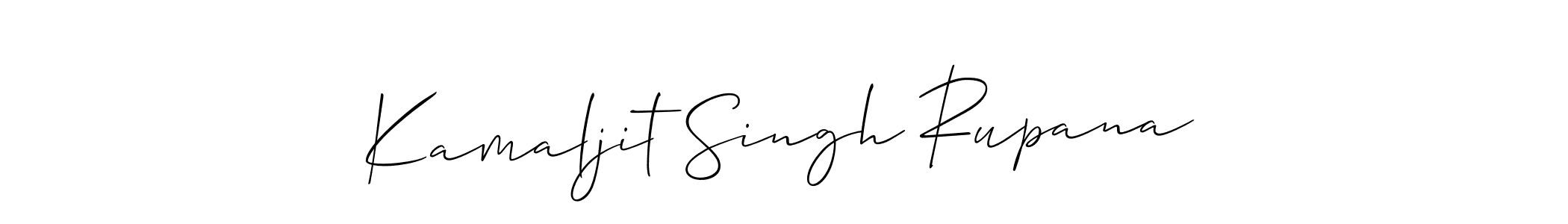 It looks lik you need a new signature style for name Kamaljit Singh Rupana. Design unique handwritten (Allison_Script) signature with our free signature maker in just a few clicks. Kamaljit Singh Rupana signature style 2 images and pictures png