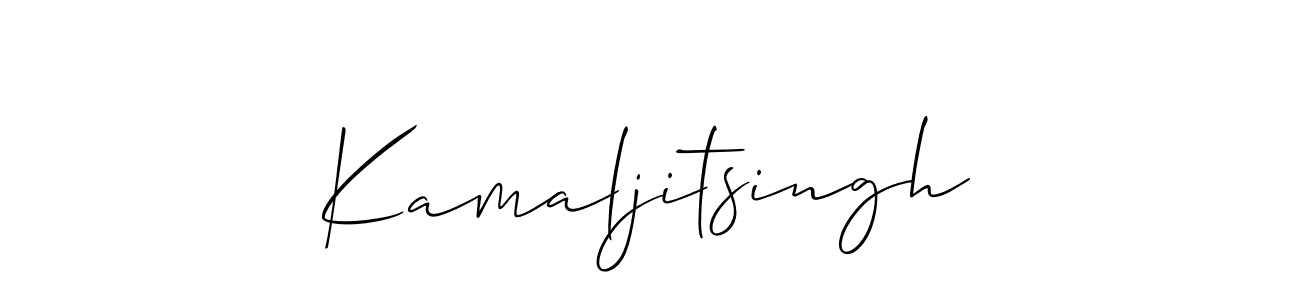 Design your own signature with our free online signature maker. With this signature software, you can create a handwritten (Allison_Script) signature for name Kamaljitsingh. Kamaljitsingh signature style 2 images and pictures png