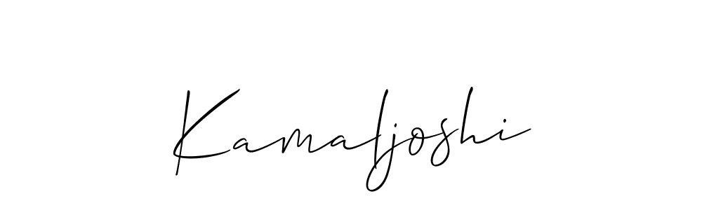 The best way (Allison_Script) to make a short signature is to pick only two or three words in your name. The name Kamaljoshi include a total of six letters. For converting this name. Kamaljoshi signature style 2 images and pictures png
