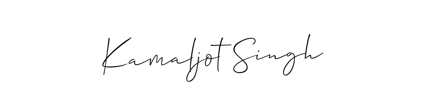 Design your own signature with our free online signature maker. With this signature software, you can create a handwritten (Allison_Script) signature for name Kamaljot Singh. Kamaljot Singh signature style 2 images and pictures png