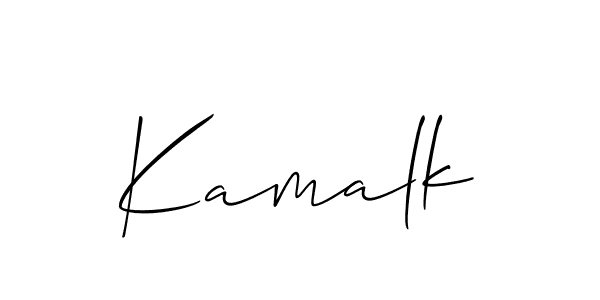 How to Draw Kamalk signature style? Allison_Script is a latest design signature styles for name Kamalk. Kamalk signature style 2 images and pictures png