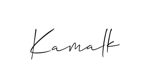 How to make Kamalk name signature. Use Allison_Script style for creating short signs online. This is the latest handwritten sign. Kamalk signature style 2 images and pictures png