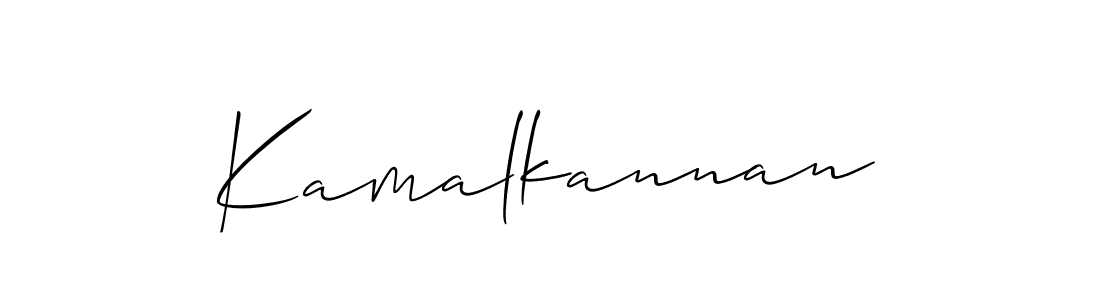 Create a beautiful signature design for name Kamalkannan. With this signature (Allison_Script) fonts, you can make a handwritten signature for free. Kamalkannan signature style 2 images and pictures png