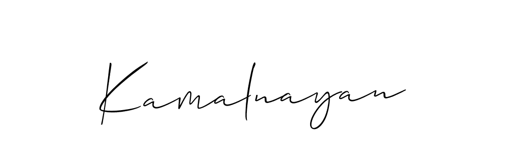 Use a signature maker to create a handwritten signature online. With this signature software, you can design (Allison_Script) your own signature for name Kamalnayan. Kamalnayan signature style 2 images and pictures png
