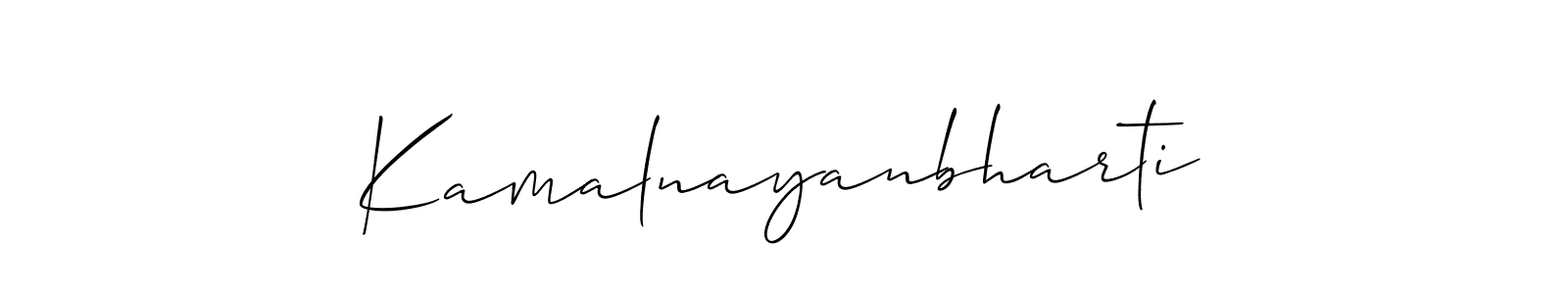 The best way (Allison_Script) to make a short signature is to pick only two or three words in your name. The name Kamalnayanbharti include a total of six letters. For converting this name. Kamalnayanbharti signature style 2 images and pictures png