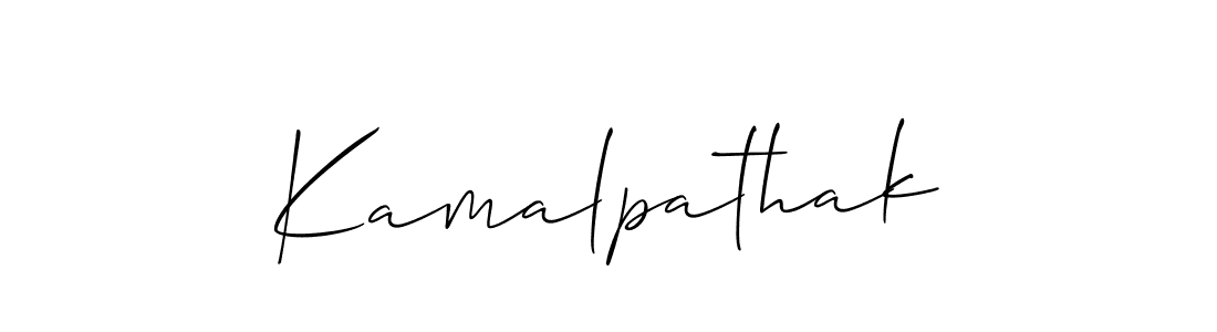 The best way (Allison_Script) to make a short signature is to pick only two or three words in your name. The name Kamalpathak include a total of six letters. For converting this name. Kamalpathak signature style 2 images and pictures png