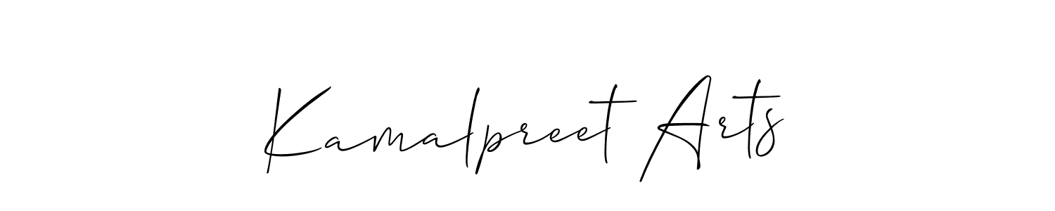 if you are searching for the best signature style for your name Kamalpreet Arts. so please give up your signature search. here we have designed multiple signature styles  using Allison_Script. Kamalpreet Arts signature style 2 images and pictures png