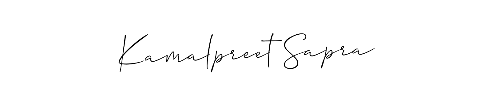 Best and Professional Signature Style for Kamalpreet Sapra. Allison_Script Best Signature Style Collection. Kamalpreet Sapra signature style 2 images and pictures png