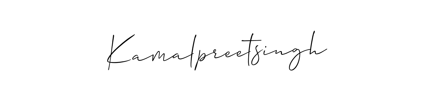 The best way (Allison_Script) to make a short signature is to pick only two or three words in your name. The name Kamalpreetsingh include a total of six letters. For converting this name. Kamalpreetsingh signature style 2 images and pictures png