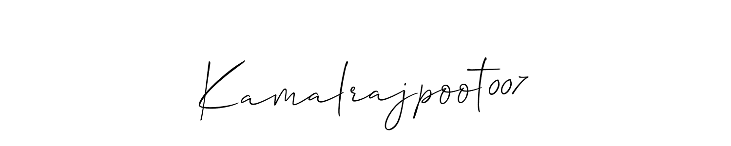 Also You can easily find your signature by using the search form. We will create Kamalrajpoot007 name handwritten signature images for you free of cost using Allison_Script sign style. Kamalrajpoot007 signature style 2 images and pictures png